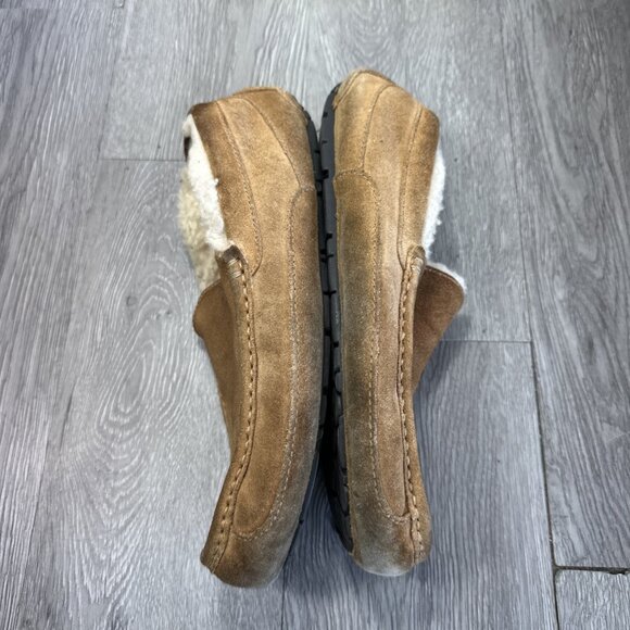 UGG Mens Ascot Slippers 1101110 Chestnut Brown Sheepskin Sz 10
